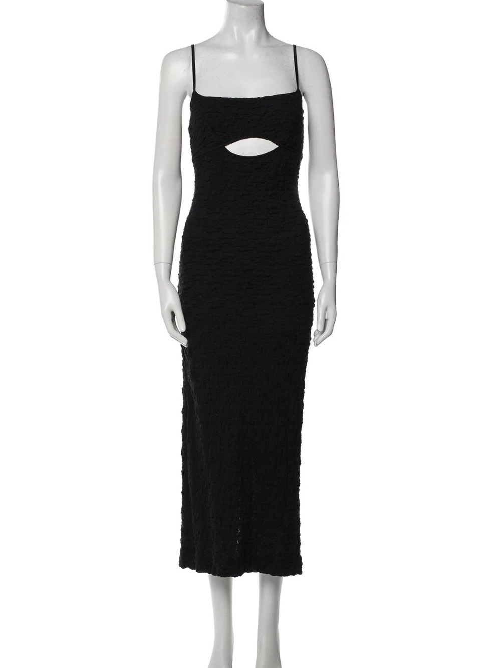 Sabina Musayev textured black knit maxi dress NWT